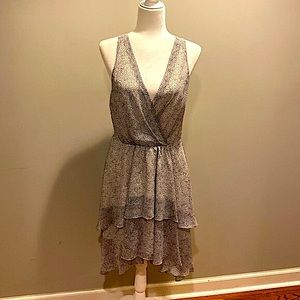 NWT BCBGeneration dress sleeveless leopard dot print high low size 10